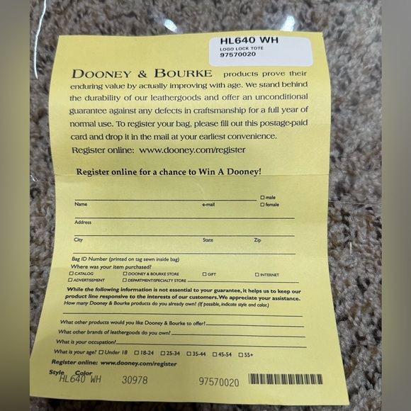 Dooney & Bourke Logo Lock Tote Bag in White - Picture 13 of 15